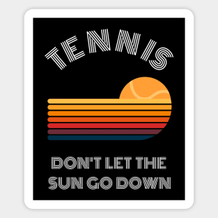 Vintage Retro Sunset Tennis Magnet